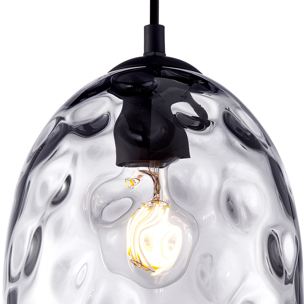 806121 Подвес NUBELLA 1х12W (led) E27 ЧЕРНЫЙ/ПЕПЕЛЬНЫЙ