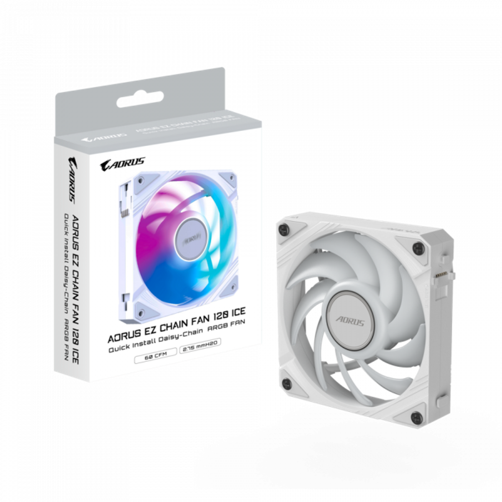 Вентилятор для корпуса Gigabyte GP-ECFAN1201 ICE, WHITE