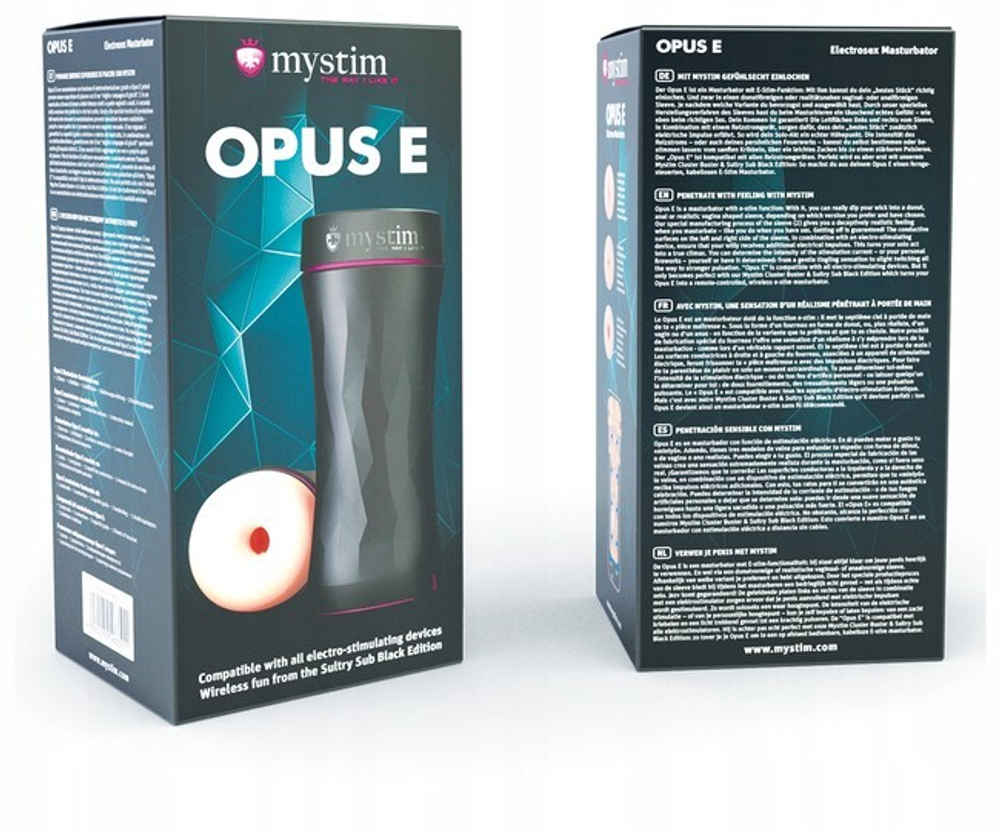 Мастурбатор Mystym Opus E Anal c электростимуляцией (Цвет: черный)