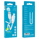 Кабель USB - Lightning BOROFONE BX55 Silicone (белый) 1м
