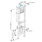 Комплект унитаза BelBagno Uno BB3105CHR/SC с инсталляцией Cersanit Black 35 S-IN-BLACK-Cg-w с сиденьем Микролифт и клавишей смыва Хром
