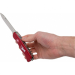 Нож Victorinox Hunter, 111 мм, 12 функций, с фиксатором лезвия, красный