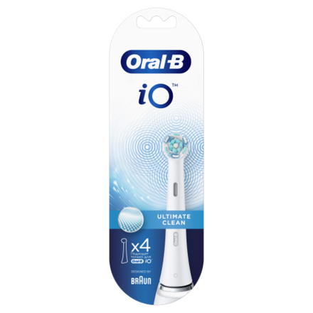 Насадки для зубной щетки ORAL-B iO Ultimate Clean белые 4 шт. для электрических щеток iO