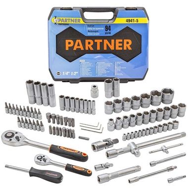 Набор инструментов 94 пр.1/4''&amp;1/2''(6-гран)(4-32мм) Partner PA-4941-5