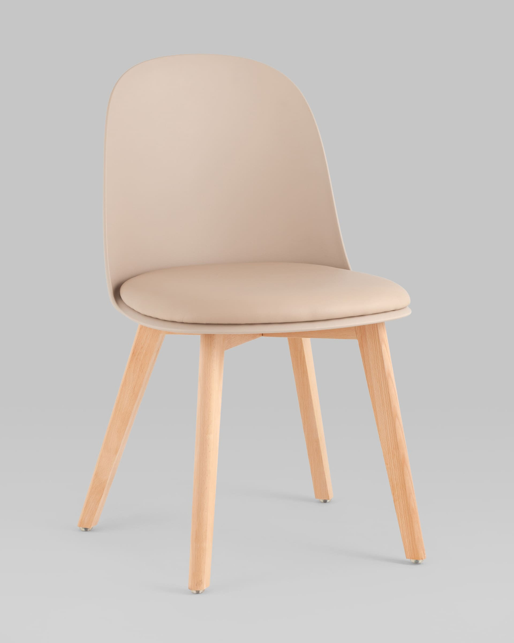 Стул Fog с подушкой бежевый деревянные ножки