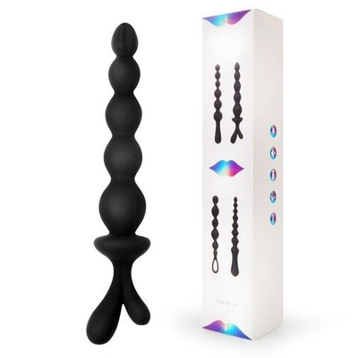 Черная анальная цепочка в форме ёлочки (Цвет: черный)