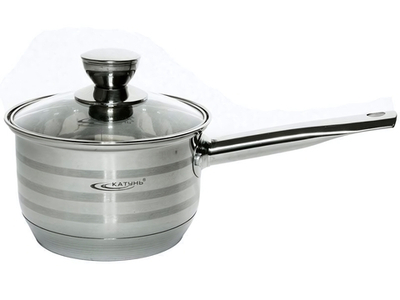 Ковш 1,8л с крышкой Элис клепаные ручки