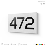 Номер на дверь 472, табличка на дверь для офиса, квартиры, кабинета, аудитории, склада, белая 120х70 мм, Айдентика Технолоджи