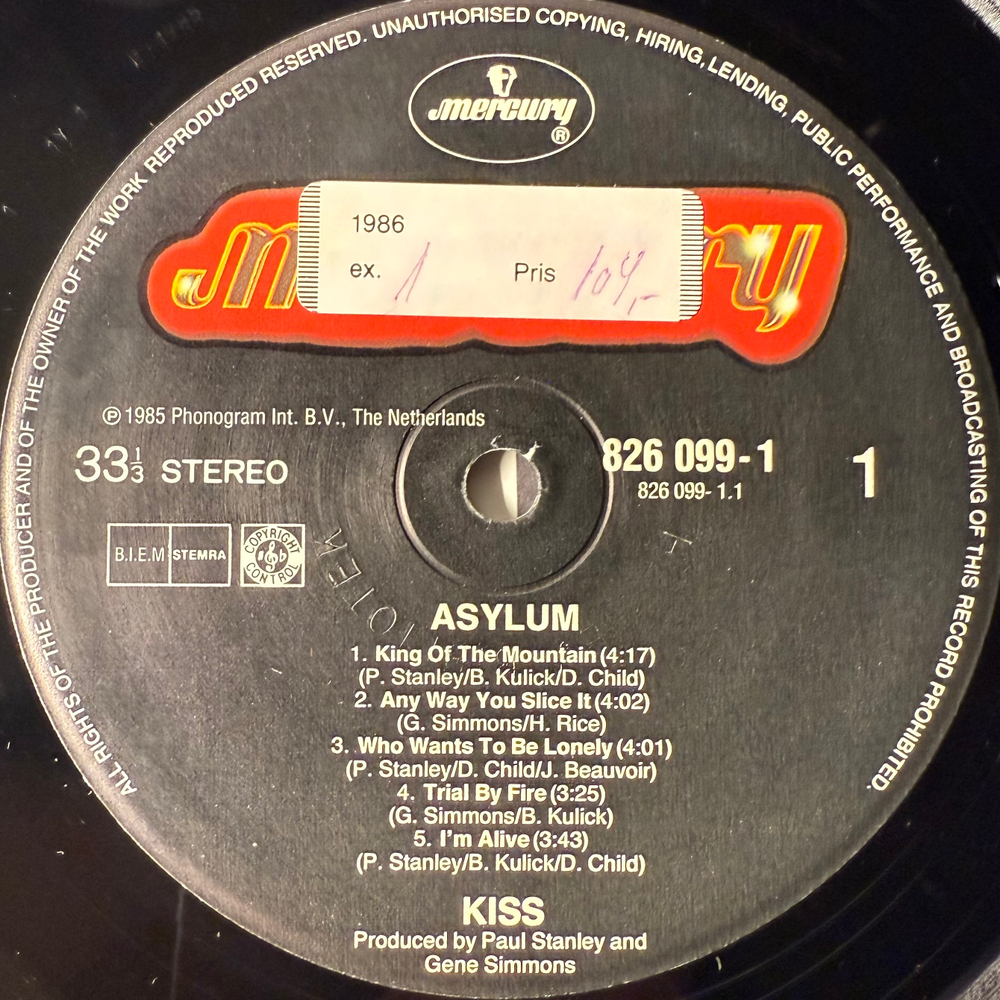 Kiss - Asylum (Голландия 1985г.)