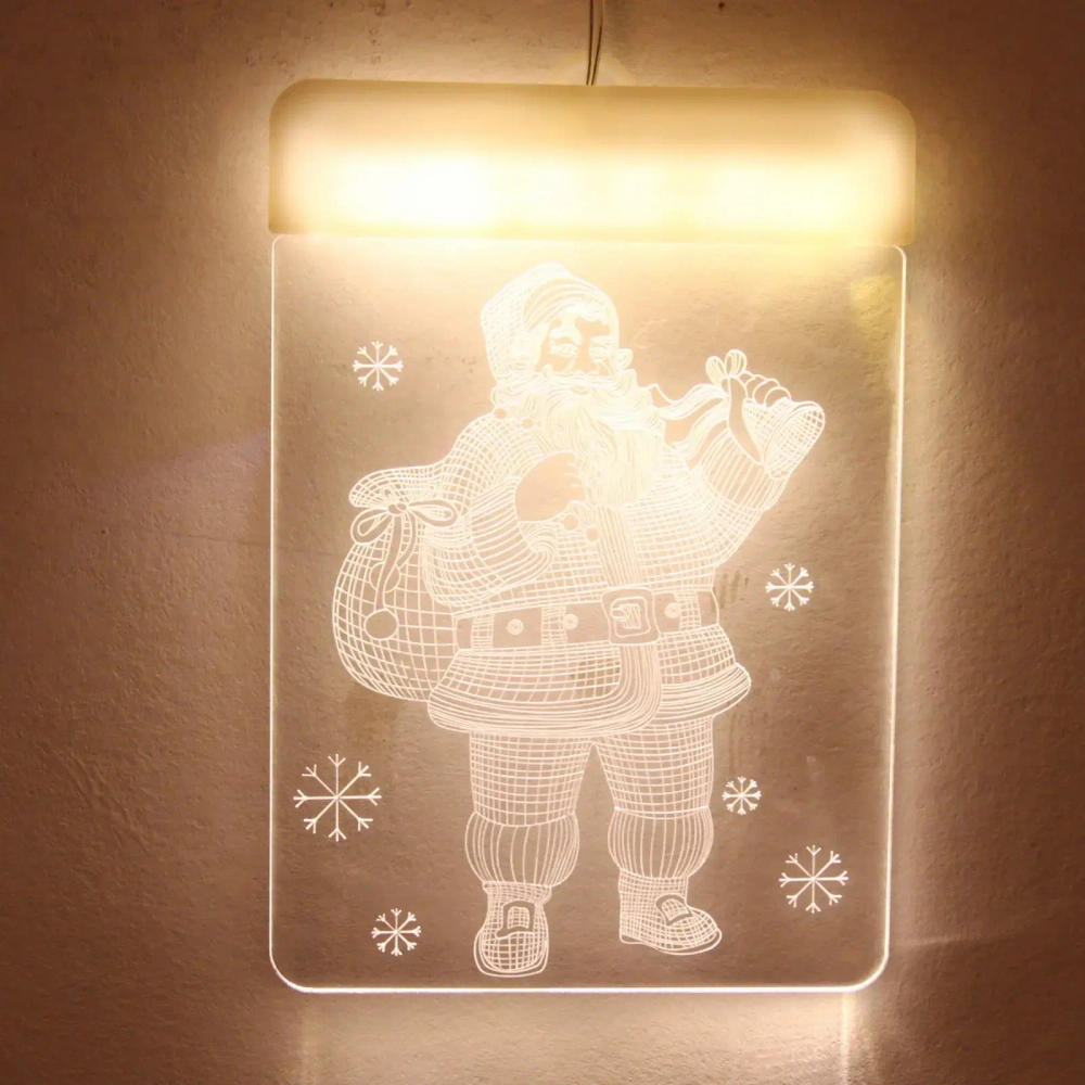 Гирлянда для дома БАХРОМА ш2,0м* в90/70см 36 ламп LED «3D Новый год»,8 реж., с пультом Д/У, IP-20, Теплый белый (USB)