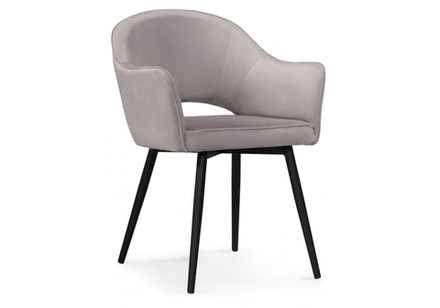 Стул на металлокаркасе Woodville Ойстер MR-28, черный, ножки черные