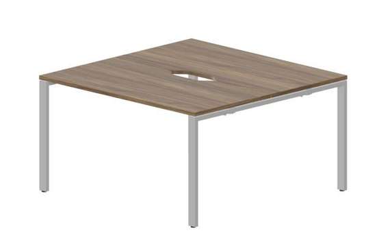 Составной стол Strike на 2 рабочих места 1380х1366х750мм (2 эргономичных выреза)
