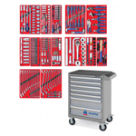 Набор инструментов "ПРОФИ" в серой тележке, 299 предметов МАСТАК 52-07299G