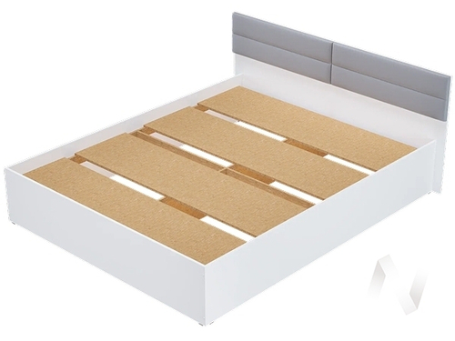 Кровать 1;6 Спальня Фьюжн (белый/белый)