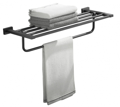 5019-C Полотенцедержатель двойной  (ЧЕРНЫЙ) ViEiR  (10/1шт)