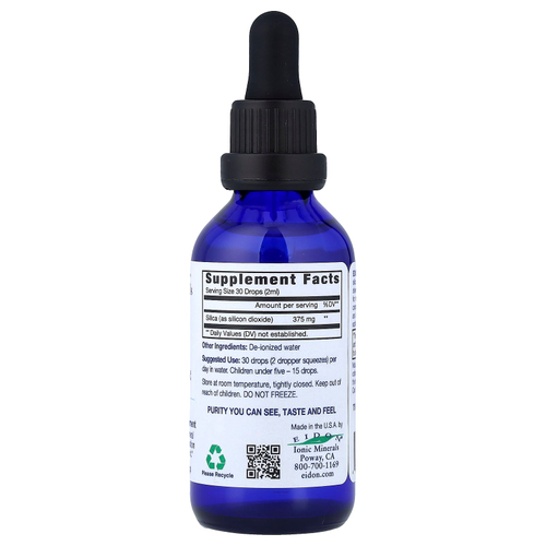 Eidon Ionic Minerals, Диоксид кремния, жидкий концентрат, 60 мл (2 унции)
