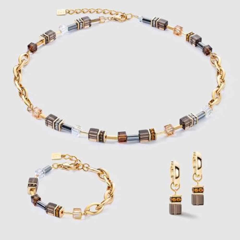 Серьги Coeur de Lion Brown-Gold 4524/21-1116