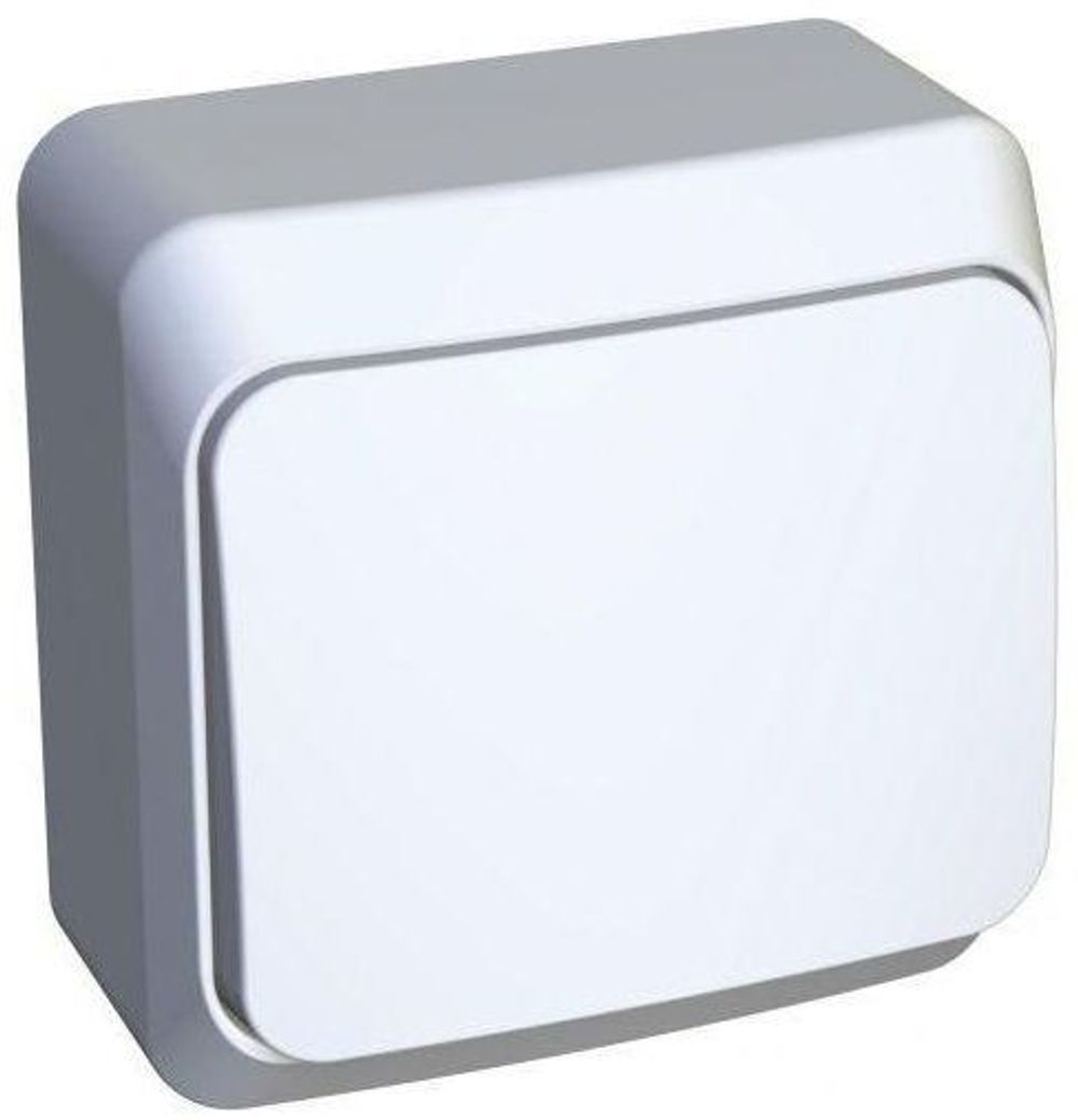 Schneider Electric ЭТЮД Белый Переключатель 1-клавишный открытая установка BA10-004B