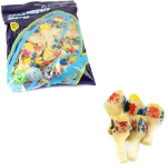 Шар воздушный прозрачный Alingar, №12, "Цветы", с цветным рисунком, 100шт/уп, пакет с европодвесом