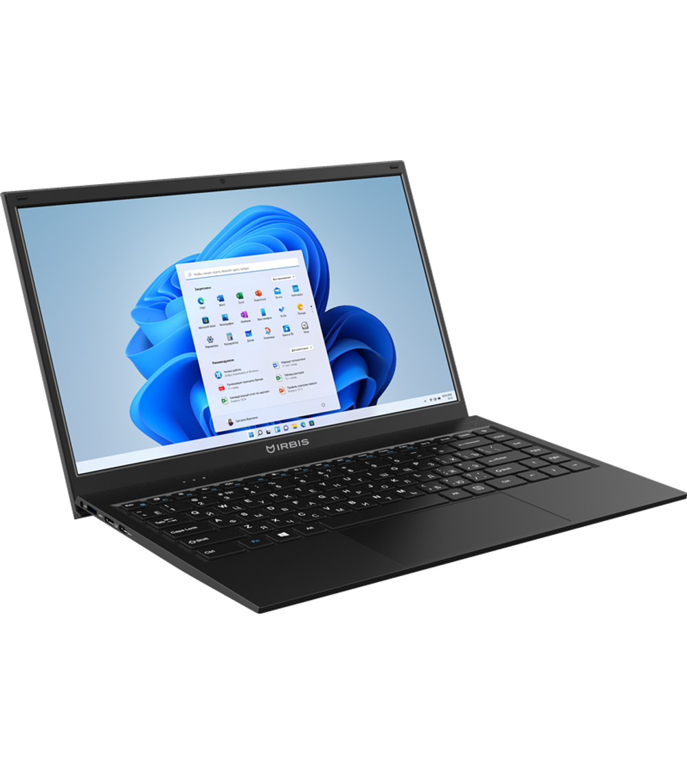 IRBIS 14NBC0001 14" Core i3-1115G4, 14"LCD 1920*1080 IPS , 8+512GB SSD, AC wifi, camera: 2MP, 5000mha, black metal case, backlight keyboard, Type-c, Win 11 Pro