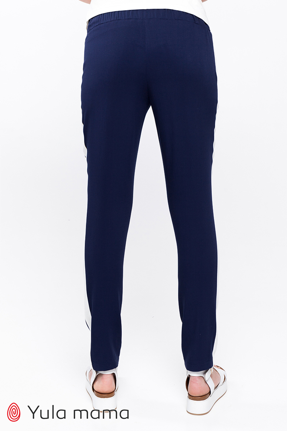 Темно-синие свободные брюки для беременных Lilou