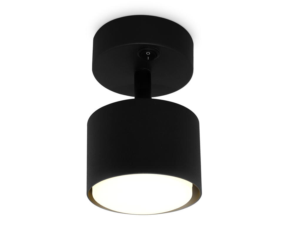 Накладной спот с выключателем TA133 BK черный GX53 max 12W D79*134*D84