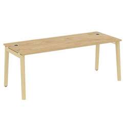 Onix Wood Direct Стол руководителя OW.SRR-6.8 Тиквуд Светлый/Дуб Светлый/Металл Белый 1980*800*750