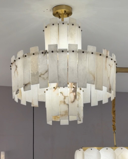 Эффектная подвесная люстра из натурального камня.✨