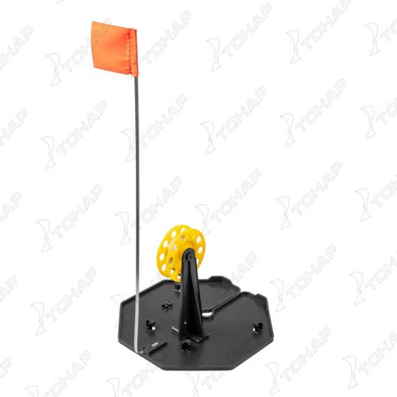 Набор жерлиц на подставке оснащенная ЖЗО-04 (d-185мм.катушка d-63мм) (10шт) ТОНАР