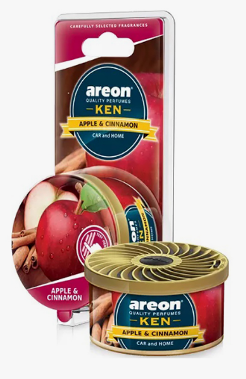 Ароматизатор в банке под сиденье Areon GEL KEN 35гр - Яблоко&Корица\Apple&Cinnamon