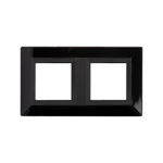 Рамка из металла, "Avanti", черная, 2 поста (4 мод.)
