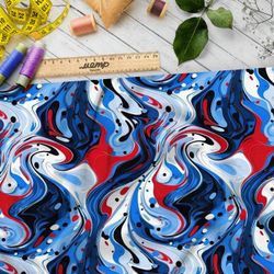 Ткань премиум шелк искусственный Армани космические пятна