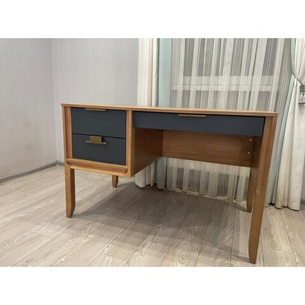 Стол письменный «Бридж» однотумбовый браун/серый 7012