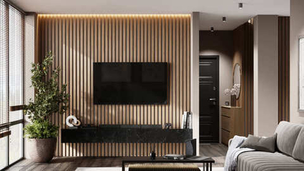 Рейка декоративная МДФ дуб янтарный натуральный Ликорн 40×16×2800 мм