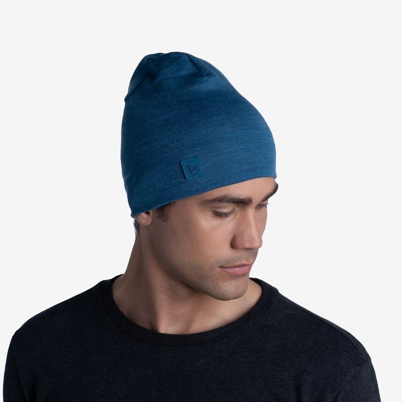 Теплая шерстяная шапка Buff Hat Wool Heavyweight Dusty Blue Фото 5