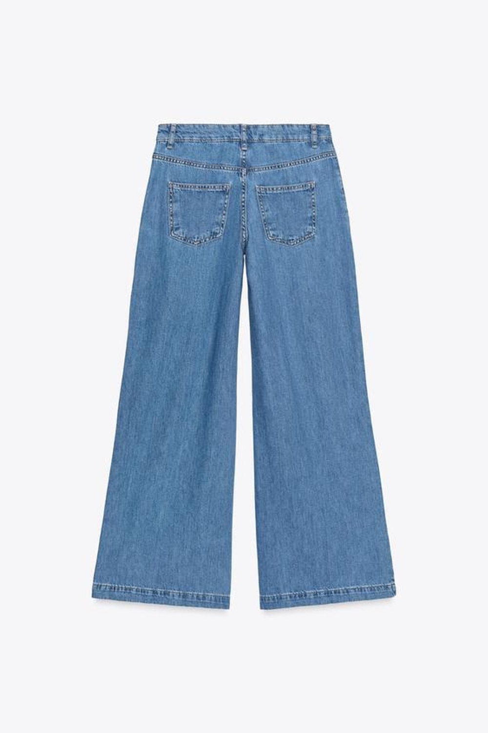 ZARA ДЖИНСЫ Z1975 WIDE LEG СО СРЕДНЕЙ ПОСАДКОЙ, ВЫЦВЕТШИЙ СИНИЙ