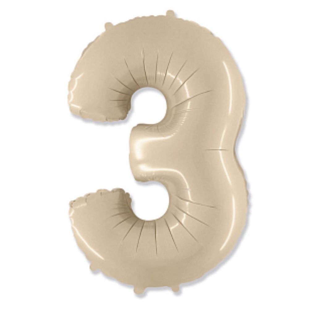 Цифра "3" Кремовая 