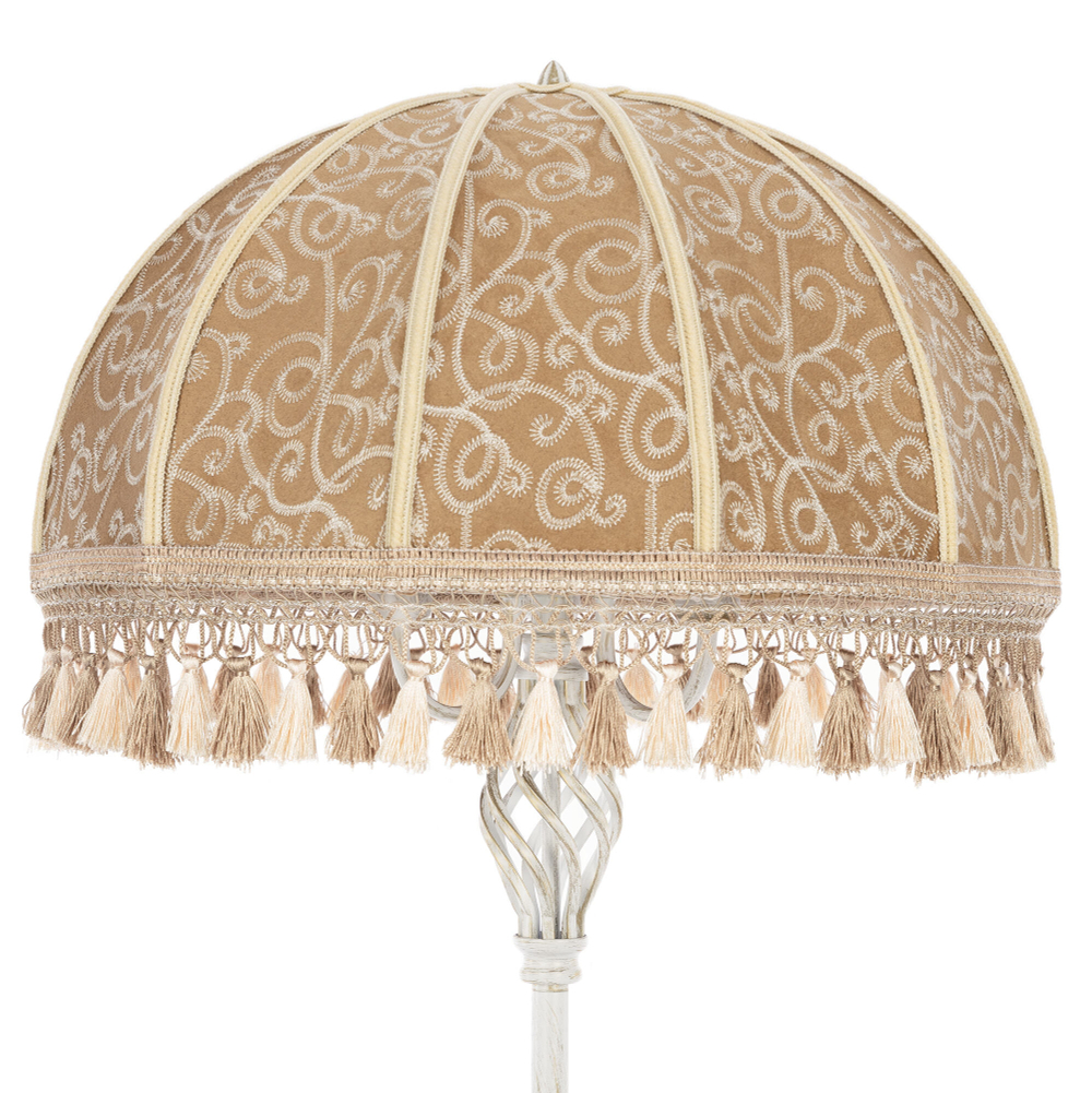 Citilux Базель CL407925T Торшер патина со столиком и абажуром Вышивка