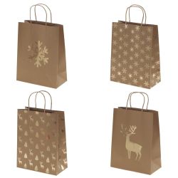 GAEM Пакет подарочный (бумага 210г/м2, блок 12шт), L24 W12 H31 см, 4в.