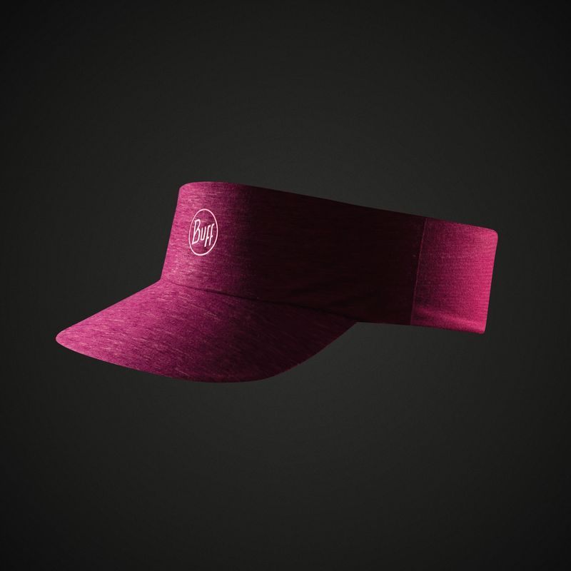 Спортивный козырек от солнца Buff Pack Run Visor R-Pink HTR Фото 4