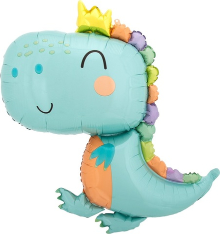 К Фигура Динозаврик в короне Светло-зеленый (32''/81 см)