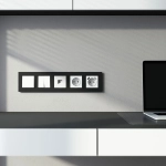 Рамка на 5 постов Slab (черный матовый) W0052908