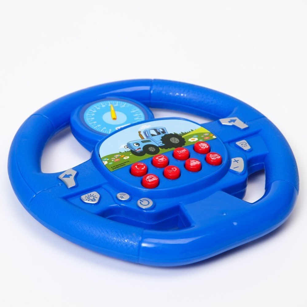 6960427 Музыкальный руль "Синий трактор" звук, цвет синий