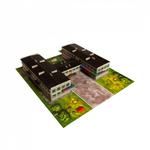 Здание Детского сада (лето). Сборная модель из картона. Масштаб 1/220