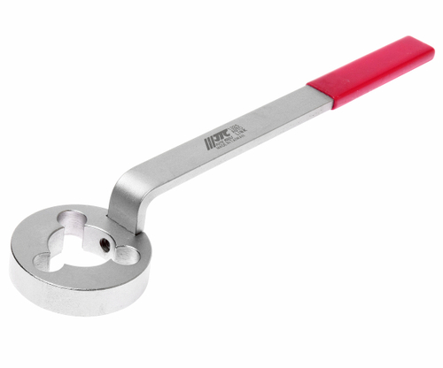 JTC-1325 - Приспособление для фиксации шкива насоса водяного (VW AUDI) L=298мм JTC - 
	Применяется для надежной фиксации шкива водяного насоса от проворачивания.
	Применение инструмента упрощает откручивание/вкручивание болтов крепления шкива водяного насоса.
	Длина: 298 мм.
	Ширина: 65 мм.
	Применение: Фольксваген (Volkswagen), Ауди (Audi).
	Габаритные размеры: 410/105/40 мм. (Д/Ш/В)
	Вес: 551 г.