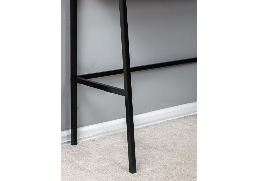 Письменный стол Минден с надстройкой 84х42,4х175 дуб вотан / антрацит черный