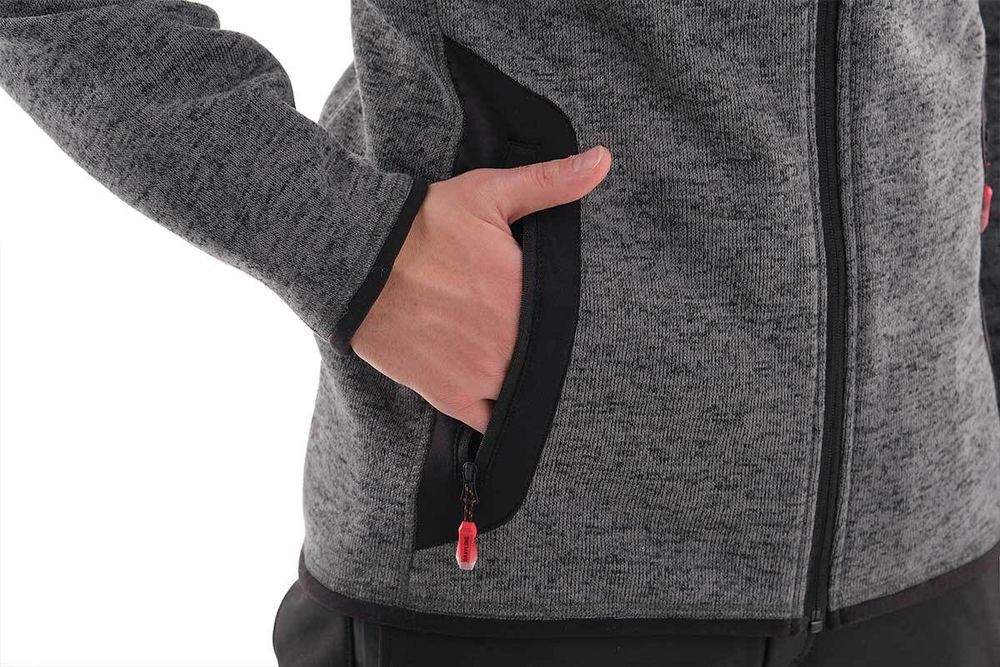 Флисовая толстовка Фьорд (вязанка, серый) Novatex