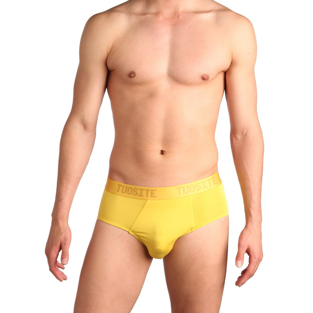 Однотонные трусы-слипы из тонкой вискозы (Размер: L) (Цвет: черный)