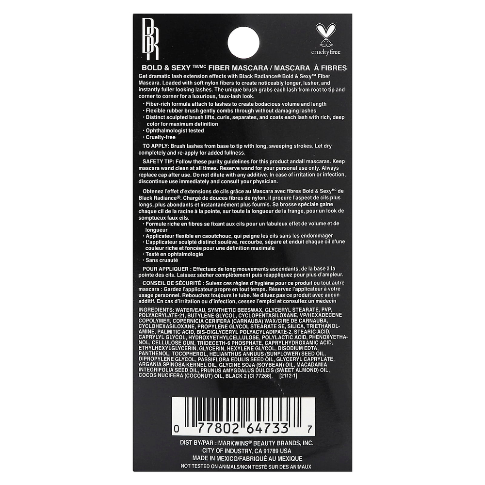 Black Radiance, Bold & Sexy, тушь для ресниц, CA6431A, черный, 5 мл (0,17 жидк. унции)