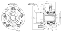 Ступица передняя в сборе L=R LAND ROVER Discovery III/IV/RR Sport 05 GANZ GIK05039